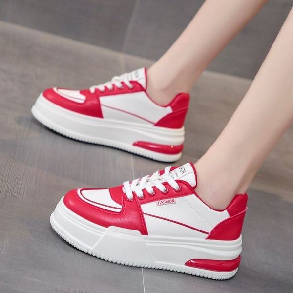 

whiteredshoeswedgeplatformsneakers2023fashioncasualsportsshoeswomenlace-upmeshbreathablewomensvulcanizedshoes, Black