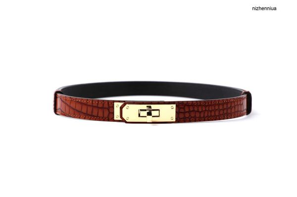 

hermm luxury belt crocodile pattern women s cowhide snake slim waist lock buckle ostrich adjustable leather for jx8f, Silver