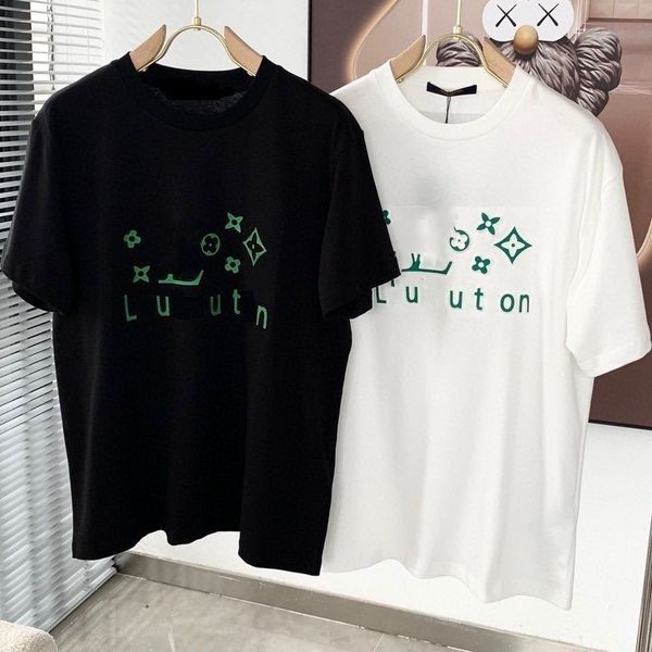 

23ss men's t-shirts designer bags luxury men's tees wear summer round neck sweat absorbing short sleeves outdoor breathable cotton, White;black
