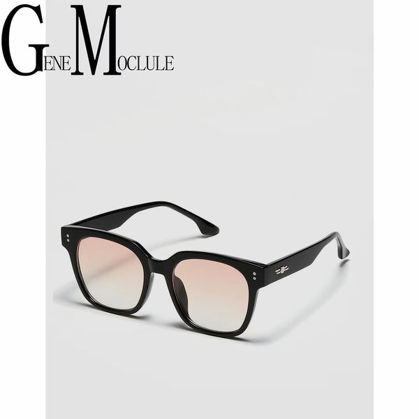 

gm wang jia'er, peng yuchang, same style sunset tone sunglasses, black frame, tan color, gradual gradient sunglasses, men's and wo, White;black