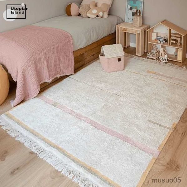 

baby playmats white hairy nursery play children soft babi fluffy carpet for living room with tassels plush bedroom rugs foot mat