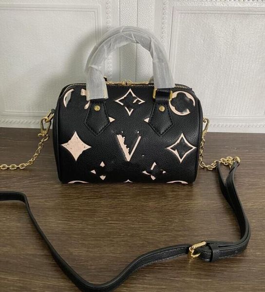 

speedy 20cm shoulder bags brown luxurys designers fashion women shoulder bags handbag real leather casual totes female cross body tote m4594