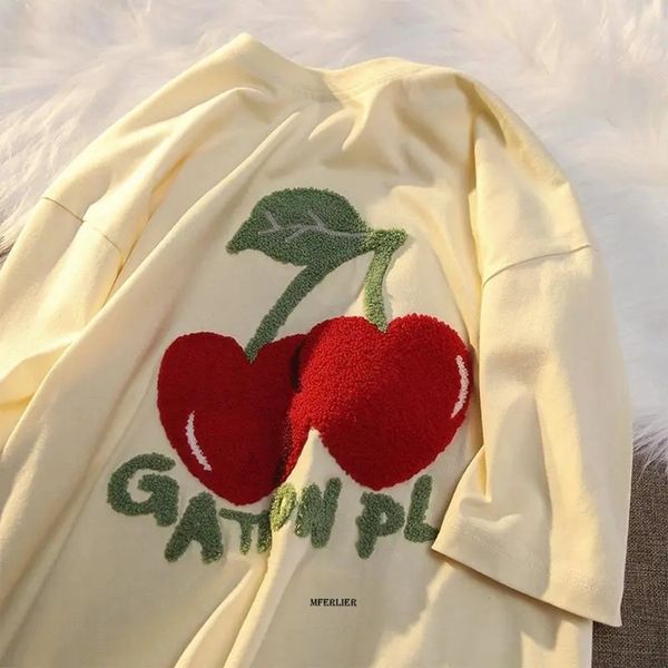 

women's plus size tshirt 6xl 150kg o neck short sleeve strawberry shirt women casual loose sweet ladies shirts 230506, Black