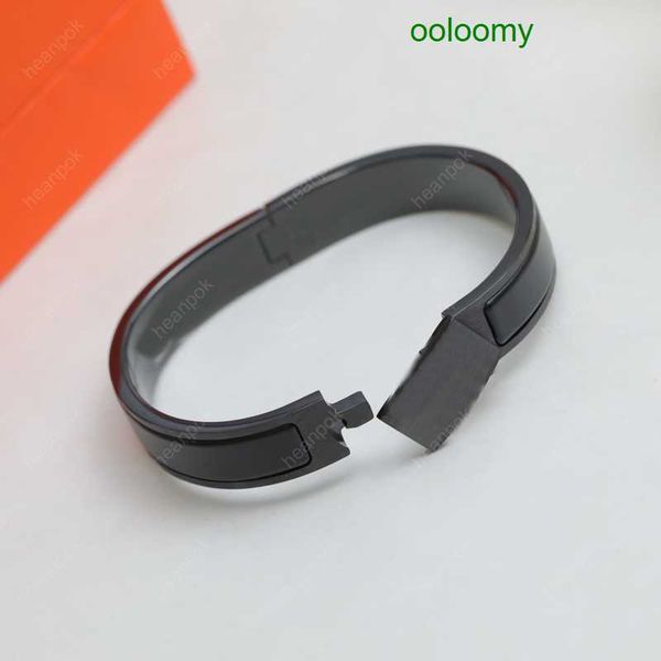 

designer balck bangle luxury enamel bracelets for men and women fashion klove bracelets h mens accessories party wedding size 17cm 19cm lxos, Black