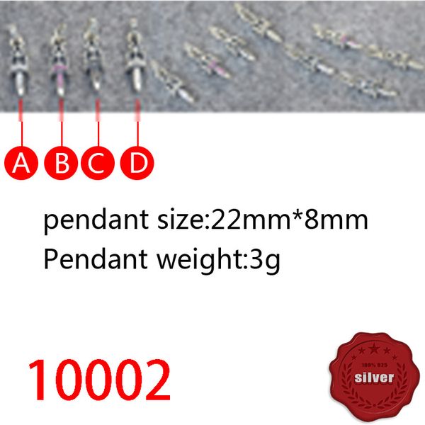 

10002 hip hop s925 sterling silver small sword pendant couple personalized creative jewelry retro punk hip hop pendant