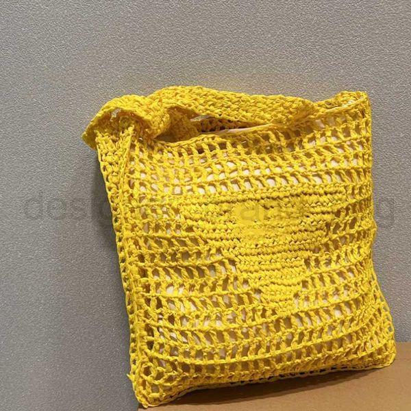 

designer 2023 digner embroidered female bag hollow rafia straw tote luxury brand summer beach woven bag handbags