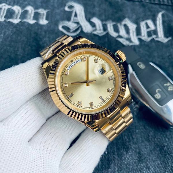 

mens watch designer new puzzle rolej dd watches 2813 date automatic mechanical 41mm stainless steel waterproof 36mm womens classic wristwatc, Slivery;golden