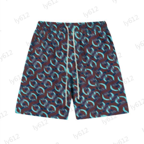 

fashion designer mens shorts spring summer casual luxury loose fitting classic fluorescent pattern logo printed polyester fabric shorts male, White;black