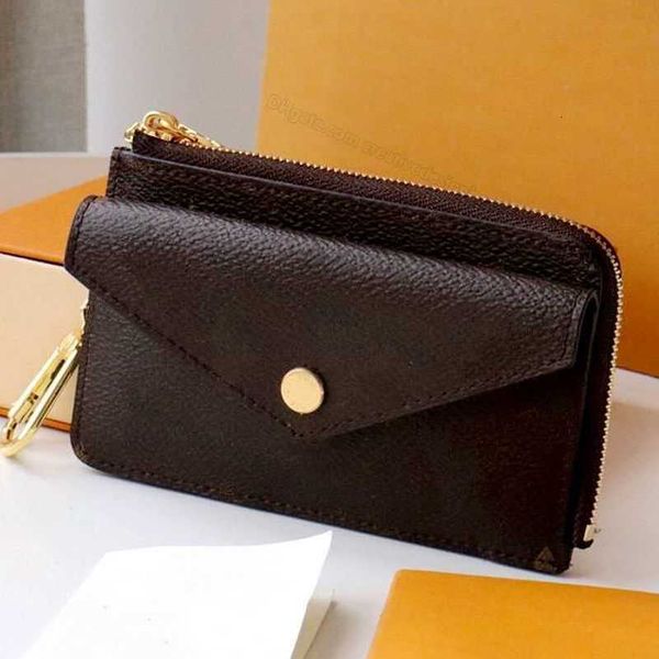 

10a l bag fashion women card holder purse mini rectoverso zippy wallets coin purses chain bag back sticker bag bags charm key cases handbags, Brown;gray