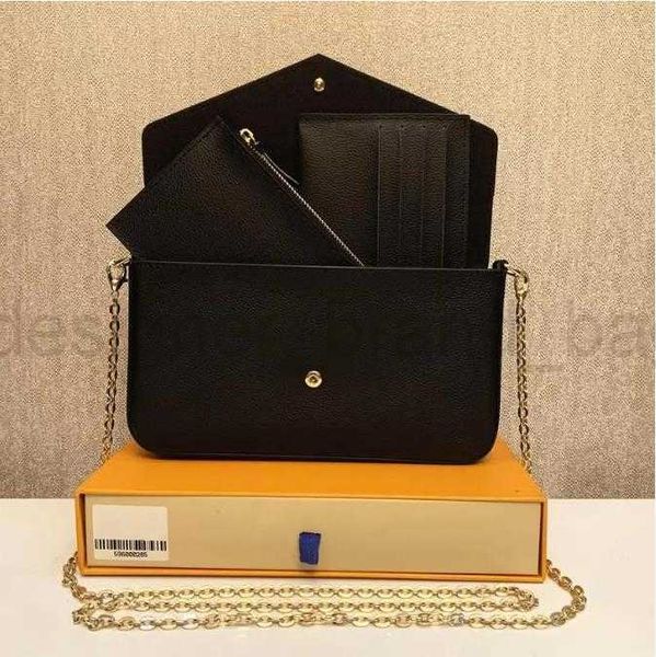 

ladies clutch messenger bag felicie pochette m61276 shoulder bag handbag designer bag floral wallet 3 in 1 ladies flap bag tall gold chain