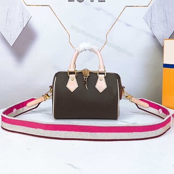 

10a l bag totes designer handbag women 20cm speedy bandouliere colorful shoulder strap large capacity coated canvas shoulder bag handbags le