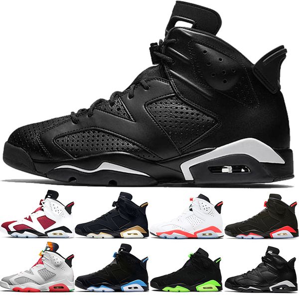 

basketball shoes 6s mens trainers 6 dmp carmine hare unc triple black infrared electric green oreo sport athletic sneakers size 40-47