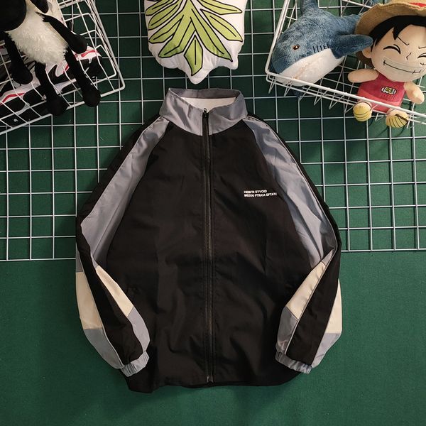 

ins hip hop baseball clothes men's and women's tide brand loose harajuku style couple sports tooling jacket jacket top, Black;brown