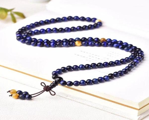 

beaded strands whole blue tiger eye natural stone bracelets lucky business for women men bracelet energy fashion jewelry16738212, Black