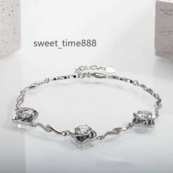 

charm bracelets trendy 925 sterling silver 3ct d color vvs1 moissanite bracelet for women jewelry diamond test pass bangles giftcharmcharm, Golden;silver