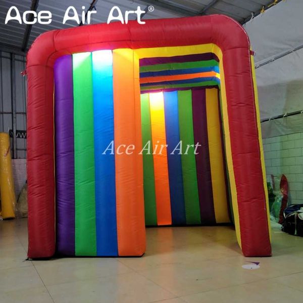 

3.8m nice children inflatable p booth colorful p cabin kiosk backdrop with great fun for sale