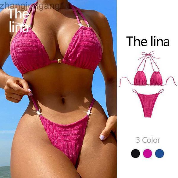 

designer bikini 2023 new beach beauty bikini solid backless high waist, White;black