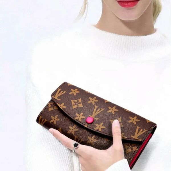 

luxurys designers fashion genuine wallets leather fashion designer women short wallet woman purse discount original box card louise purse vu, Red;black