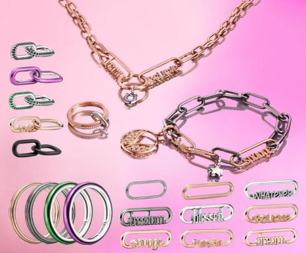 

other bracelets 2021 christmas product me series small jewelry 925 sterling silver suitable for diy bracelet ladies necklace8607288, Golden;silver