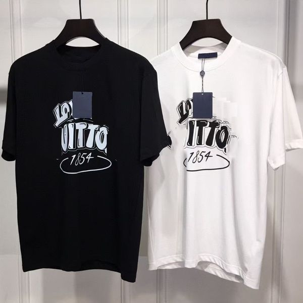 

23ss men's t-shirts designer bags luxury men's tees wear summer round neck sweat absorbing short sleeves outdoor breathable cotton, White;black