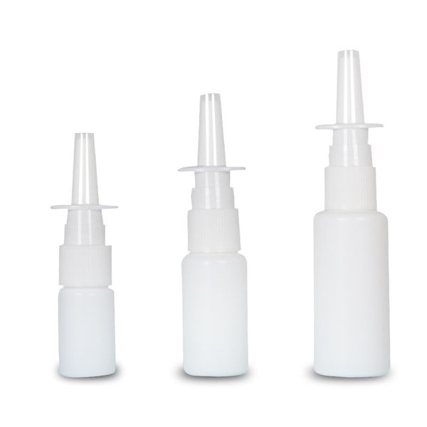 

10ml 20ml 30ml empty bottle plastic nasal spray bottles pump sprayer mist nose spray refillable bottles for medical