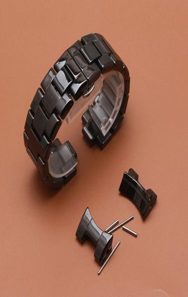 

replacement a new watchband ceramic watches accessories for ar 1400 1410 black mens wristwatch bracelet strap promotion curved end4327988, Black;brown