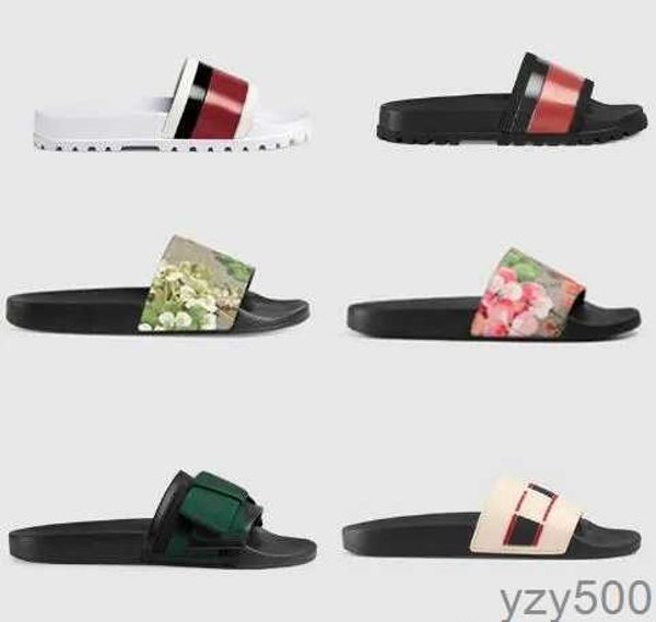 

classic men women sandals designe shoes slippers snake print luxury slide summer fashion wide flat sandals slipper with box dust bag 35-46&#, Black