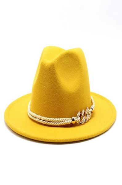 

wide brim hats women men wool felt jazz fedora panama style cowboy trilby party formal dress hat large size yellow white 5860cm a6229188, Blue;gray