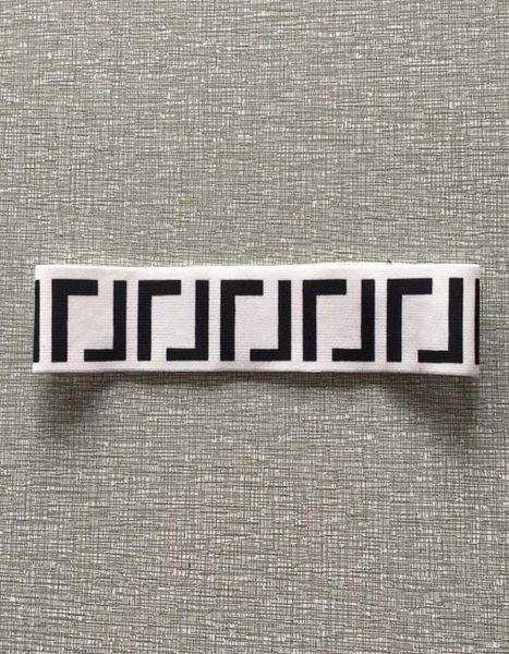 

summer luxury designer elastic black white brown double letters headbands for women fashion head band with letter words hig8078634, Silver