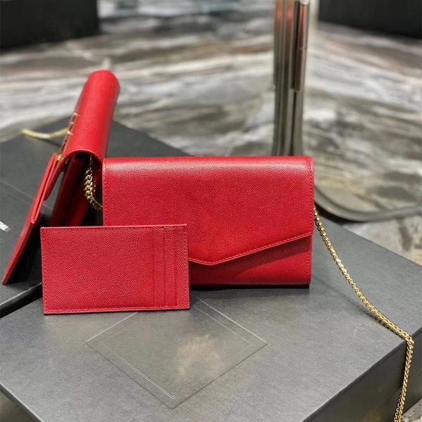 

women envelope bags uptown chain bag luxury designer mini shoulder bag calfskin leather beige crossbody card holder wallet haybrick clutch b