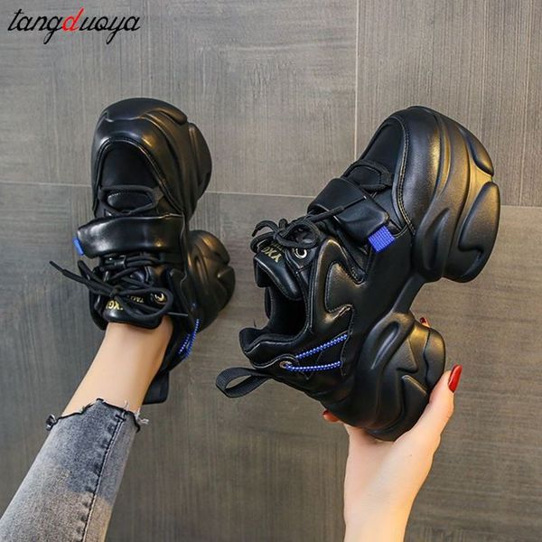 

womens high platform chunky sneakers woman 2023 fashion women sports shoes black brown sport sneaker tennis elegant shoes heels