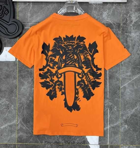 

classic mens heart t shirt fashion ch quality chromes brand letter sanskrit cross pattern sweater t-shirts designers pullover 5br8w, White;black
