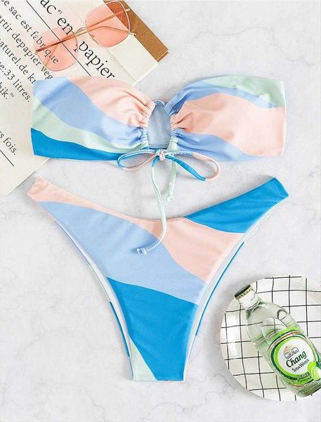 

summer floral tube bikinis pure desire two piece bikini high waist beach swimsuit for women, White;black
