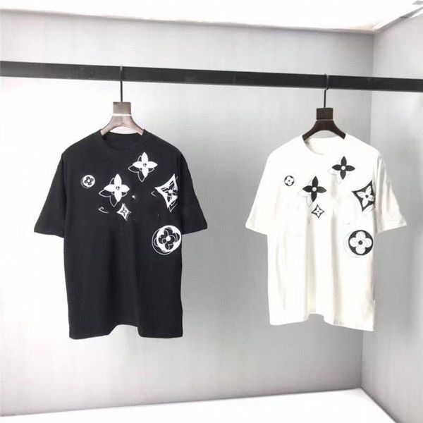 

2023 fashion mens designer pattern print t shirts black style polos t-shirt men women short sleeve tees m-4xl .pd004, White;black