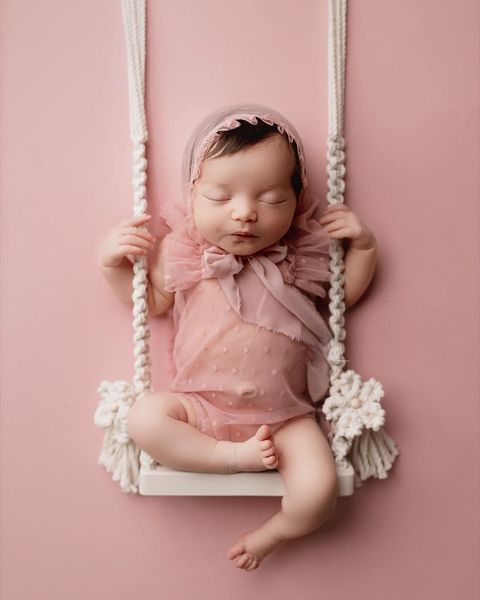 

keepsakes born pography props baby swing chair wooden babies furniture infants po shooting prop accessories 230504