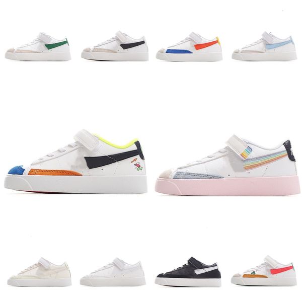 

nlke blazer running shoes mid 77 vintage blazers casual shoes multi color low pomegranate jumbo pink kids trainers designer shoe boys girls, Black