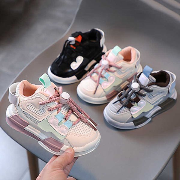 

sneakers 2023 new fashion baby casual shoes for kid breathable mesh sport shoes for boys girls soft bottom children running shoes tenis t8-8, White