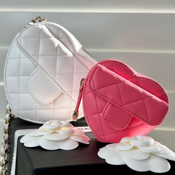 

mini half moon heart clutch bags luxury tote cc purse handbag womens mens designer chain saddle fashion bag hobo crossbody cloud lambskin qu