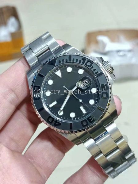 

2023 new men watches 42mm 226627 black dial sapphire stainless steel mechanical automatic mens wristwatches, Slivery;brown