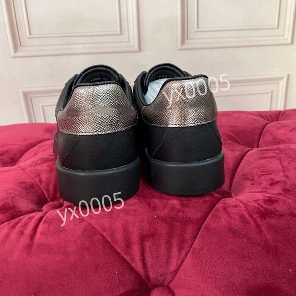 

new men fashion designer casual shoes white black sneakers leather trainer printed platform trainers shoes2023