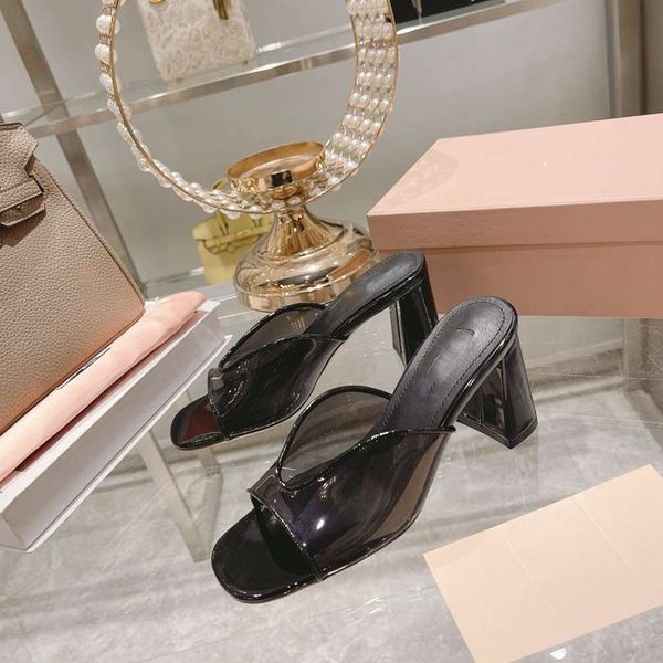 

designer platform sandals women leather slippers platform miuity heel slide rubber sandal summer fashion gnvbvc, Black