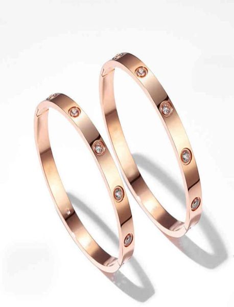 

korean kajia titanium steel bracelet fashion diamond inlaid net red bracelet fadeless lovers039 jewelry for men and women1210244, Black