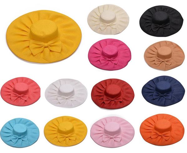 

linen summer womens kentucky derby wide brim sun hat wedding church dress sun beach uv protection cap a0478259917, Blue;gray