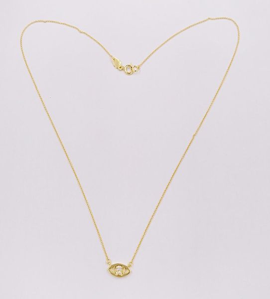 

gold bear good vibes eye necklace with diamonds authentic 925 sterling andy jewel 0181120303375269, Silver