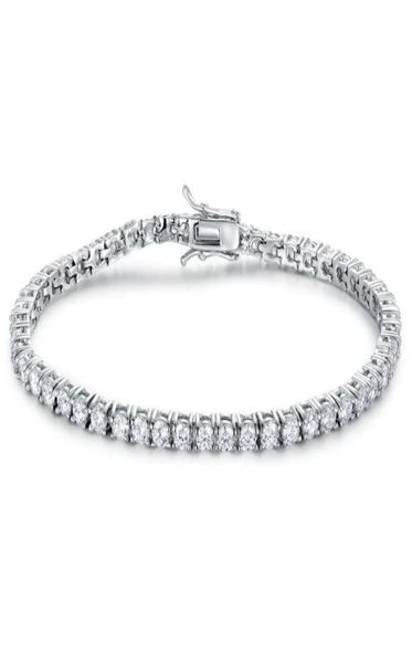 

eonb004 s925 fashion cubic zironia 75inch tennis bracelet women elegant wedding jewelry girlfriend gift bangle8956178, Black