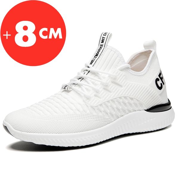 

sneakers man elevator shoes height increase shoes for men insoles 8cm sports heightening shoes tall shoes, Black