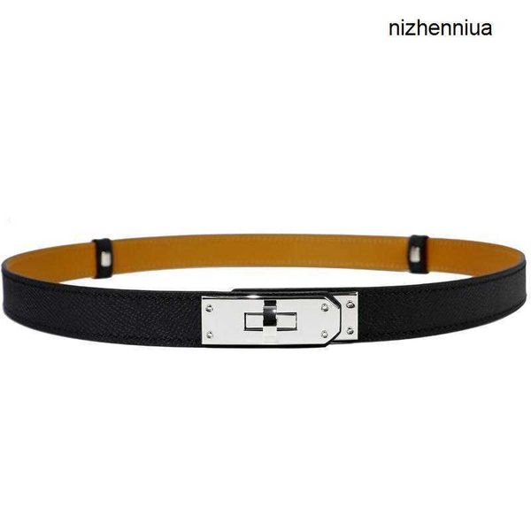 

hermm luxury belt belt women s genuine leather in style thin decorative dre suit summer veratile j7q1, Silver