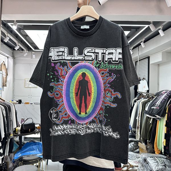

letter print t-shirt men women 1 quality vintage t shirt tee, Black;brown