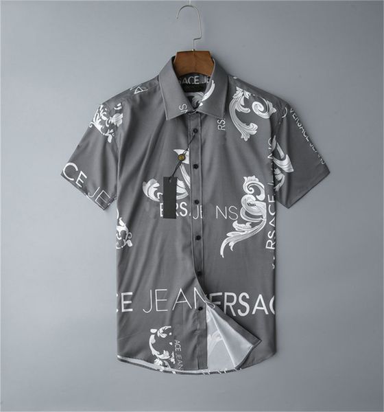 

23ss luxury designer shirt men's fashion geometric classic print bowling shirt black hawaiian flower casual shirt men's loose shor, White;black