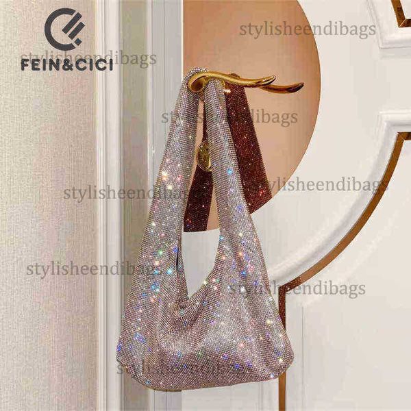 

stylisheendibags evening bags designer rhinestones crystal mesh armpit bag clutch diamonds dinner party wedding purse hobos shoulder bag tot